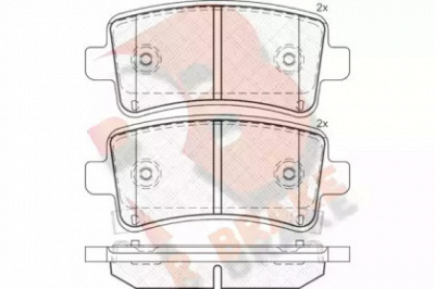 R BRAKE rb1929 -  Комплект тормозных колодок, дисковый тормоз